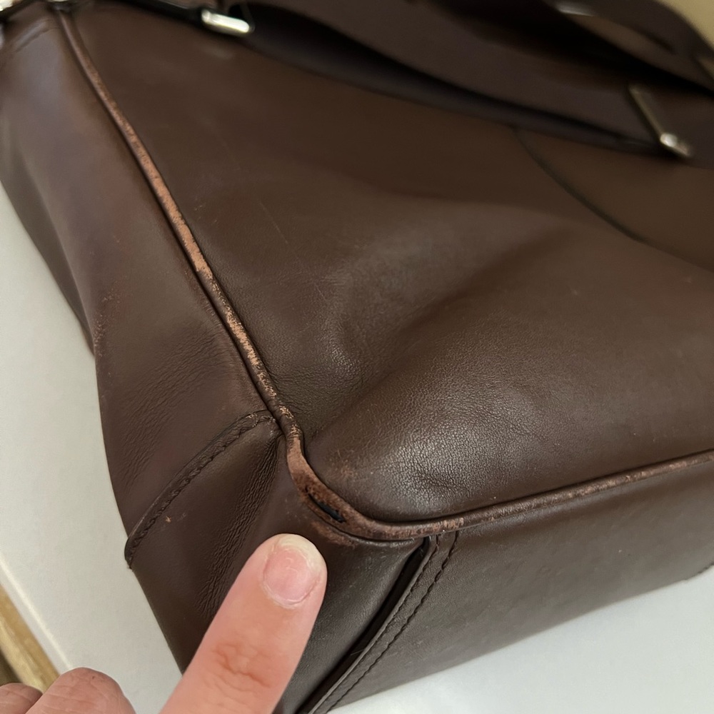 Coach Lexington Mahogany Leather Laptop Bag - Picture 6 of 16